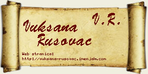 Vuksana Rusovac vizit kartica